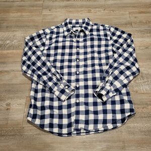 American Eagle Gingham Flannel Button Up Long Sleeve Shirt Mens Size Medium